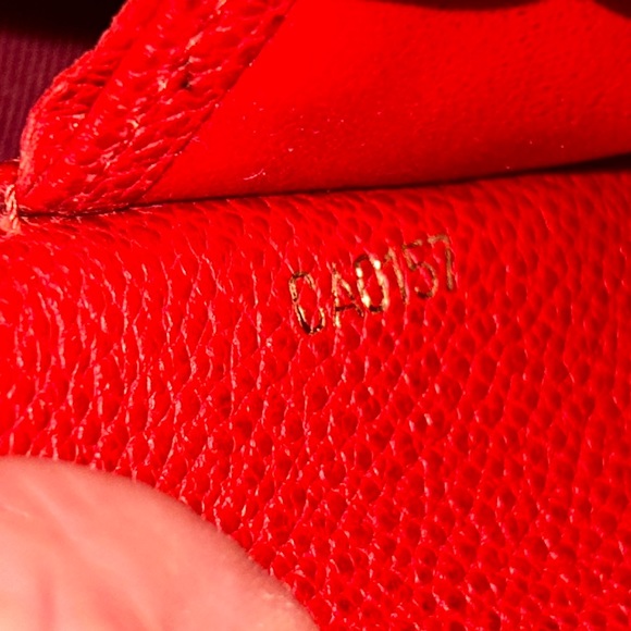 Authentic Louis Vuitton Empreinte Portefeuille Sarah Red/Black Leather Wallet - Picture 8 of 16